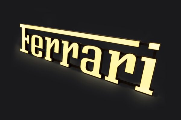 Ferrari Large Illuminated Dealership Showroom Script Sign 308 328 Testarossa F40