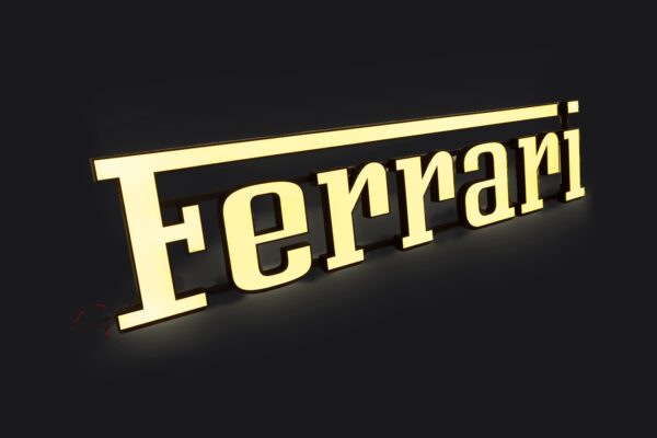 Ferrari Large Illuminated Dealership Showroom Script Sign 308 328 Testarossa F40