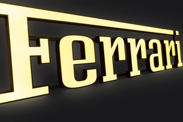 Ferrari Large Illuminated Dealership Showroom Script Sign 308 328 Testarossa F40