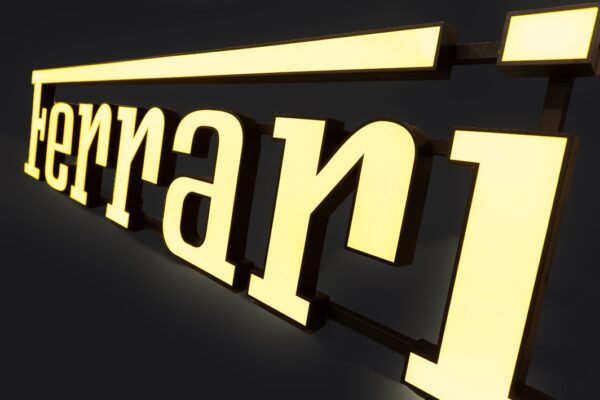 Ferrari Large Illuminated Dealership Showroom Script Sign 308 328 Testarossa F40