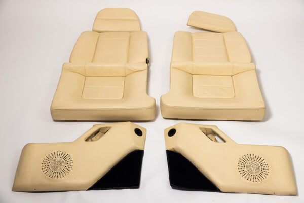 1985-93 Ferrari Mondial 3.2 T Complete Crema Leather Interior Seats Door Cards