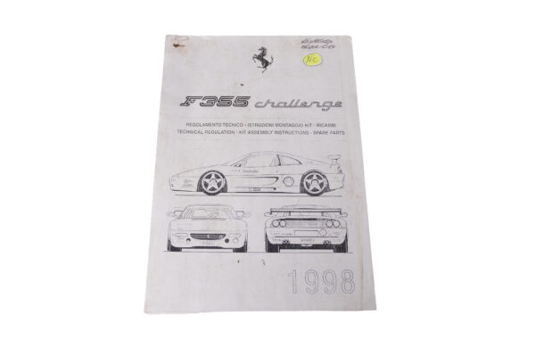1998 Ferrari F355 Challenge Technical Regulation Booklet Assembly Spare Parts