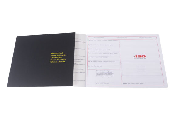 2007-09 Ferrari 430 Scuderia Blank Warranty Card Service Book