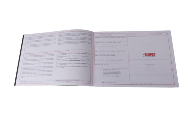 2007-09 Ferrari 430 Scuderia Blank Warranty Card Service Book