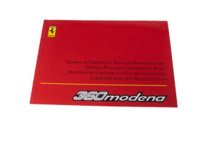 1999-2005 Ferrari 360 Modena Blank Warranty Service Book