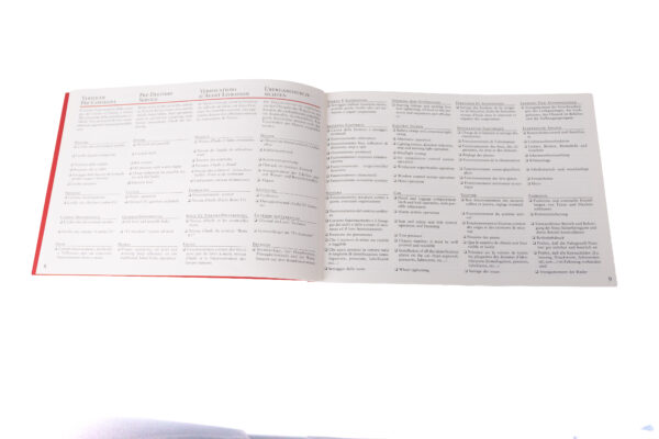 1999-2005 Ferrari 360 Modena Blank Warranty Service Book