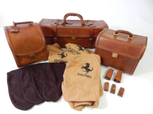 Ferrari 208 Turbo Complete 3 Piece Schedoni Leather Luggage Set