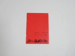 Ferrari 246 Dino USA Supplement Manual
