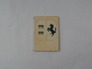 1978 Ferrari 308 Owner’s Manual Euro