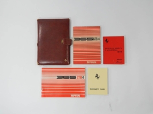 1973 Ferrari 365 GTB/4 Daytona Complete Manual Handbook Pouch Set