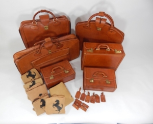 Ferrari Testarossa Complete 6 piece Schedoni Leather Luggage Set